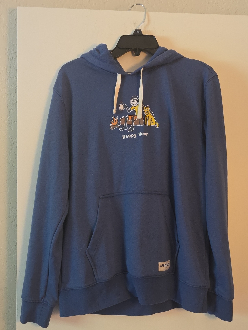 Life Is Good Blue 'Happy Hour' Graphic Hoodie